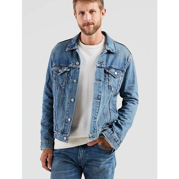 Levi’s Men's Trucker Jacket Light Wash Jean Size Medium Classic 100% Cotton